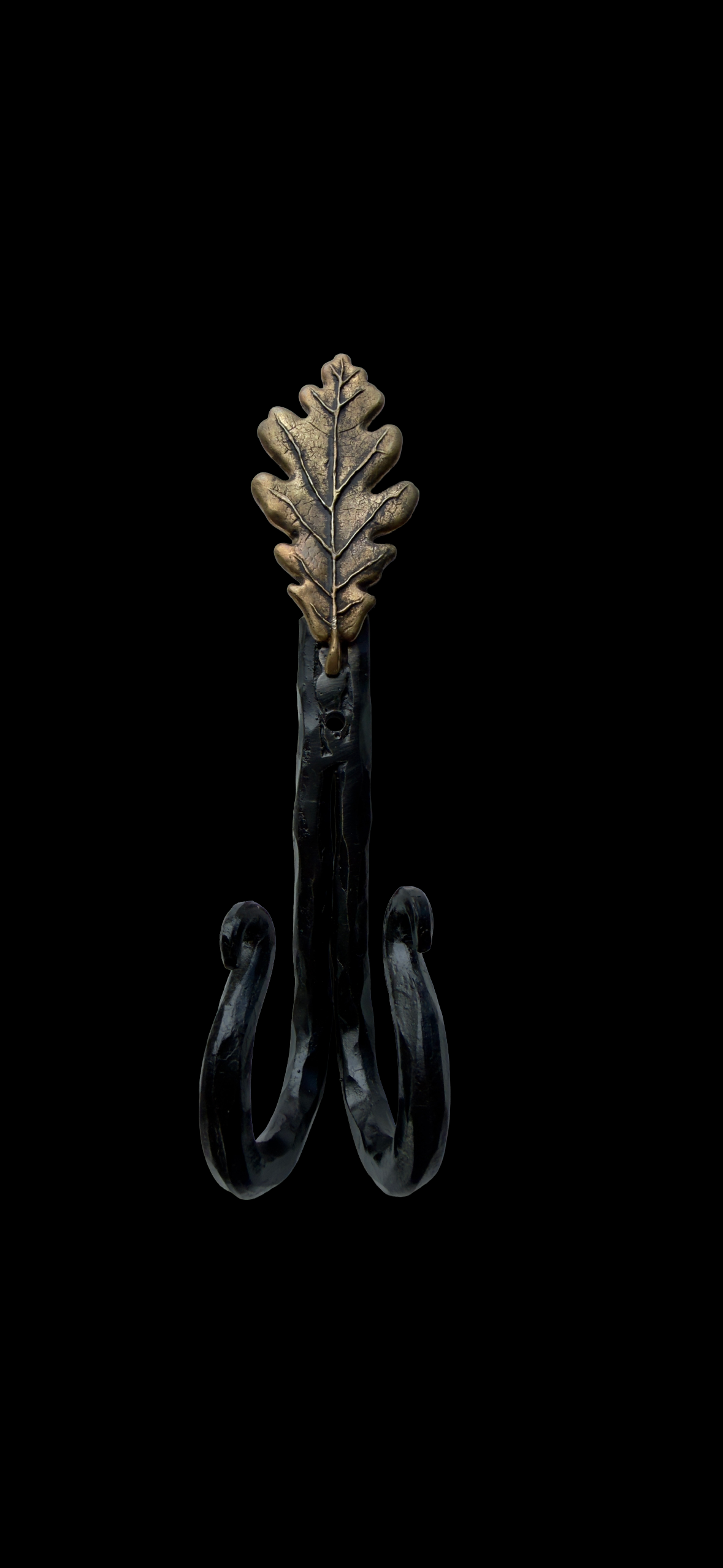 Oak Leaf Double Prong Hook