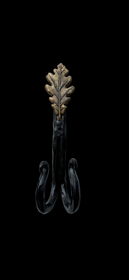 Oak Leaf Double Prong Hook